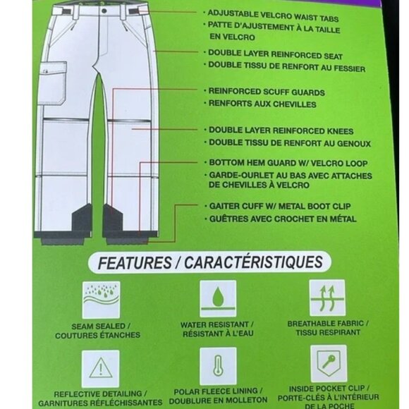 Stormpack Sunice Snow Pants Unisex Youth Black Size 12 - Picture 2 of 12